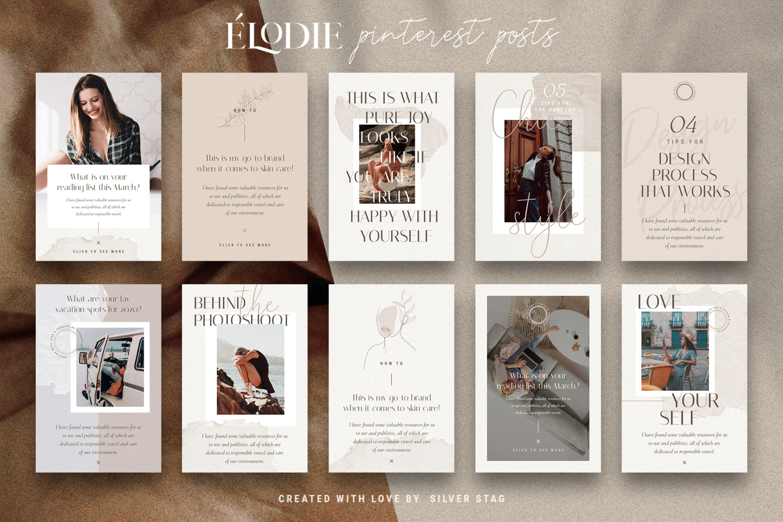 Elodie - Pinterest Post Templates Elodie - Pinterest Post Templates
