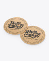 Kraft Beverage Coasters Mockup