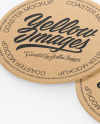 Kraft Beverage Coasters Mockup