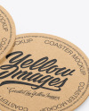 Kraft Beverage Coasters Mockup