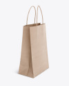 Kraft Paper Shopping Bag Mockup - Half Side View