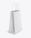 Textured Matte Paper Shopping Bag Mockup - Half Side View