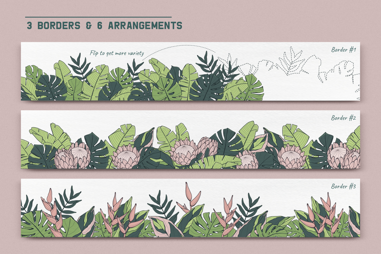 Jungle Story: tropical elements & patterns Jungle Story: tropical elements & patterns