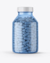 Blue Pills Bottle Mockup