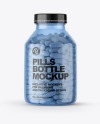 Blue Pills Bottle Mockup