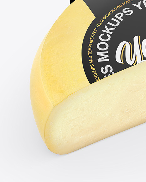 Half Cheese Wheel Mockup