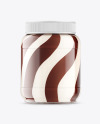 Glass Jar with Duo Chocolate Spread Mockup