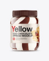 Glass Jar with Duo Chocolate Spread Mockup