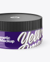 Glossy Cosmetic Jar Mockup - High-Angle Shot