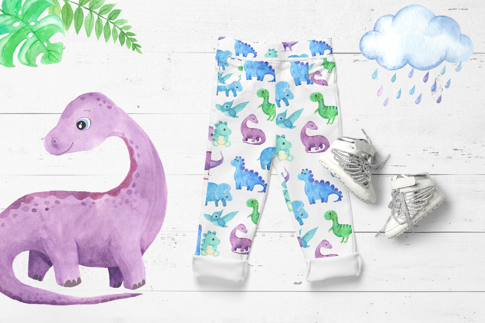 Watercolor Dinosaurs Collection Watercolor Dinosaurs Collection