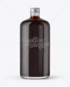 Glass Bottle with Dark Drink Mockup