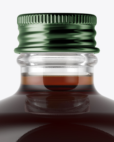 Glass Bottle with Dark Drink Mockup