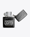 Opened Metallic Lighter Mockup - Front View