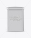 Metallic Tin Box Mockup - Front View