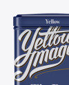 Metallic Tin Box Mockup - Front View