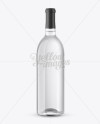 Clear Glass Bottle With Grappa Mockup