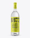 Clear Glass Bottle With Grappa Mockup