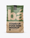 Kraft Stand-up Bag Mockup - Front View