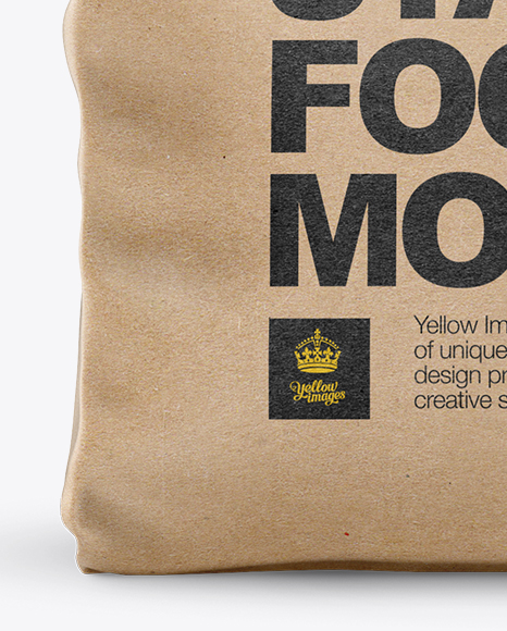 Kraft Stand-up Bag Mockup - Front View