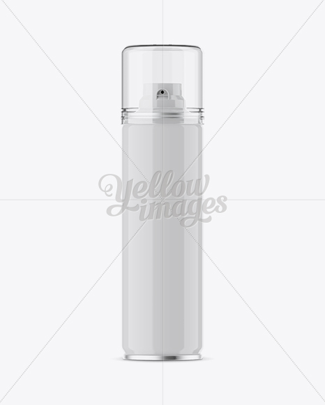 Glossy Spray Bottle With Transparent Cap Mockup