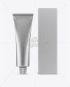 Metallic Cream Tube &amp; Box Mockup