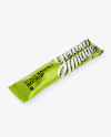 Glossy Stick Sachet Mockup - Halfside View (High-Angle Shot)