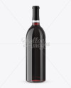 Clear Glass Bottle With Red Wine Mockup