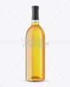 Clear Glass Bottle With Orange Wine Mockup