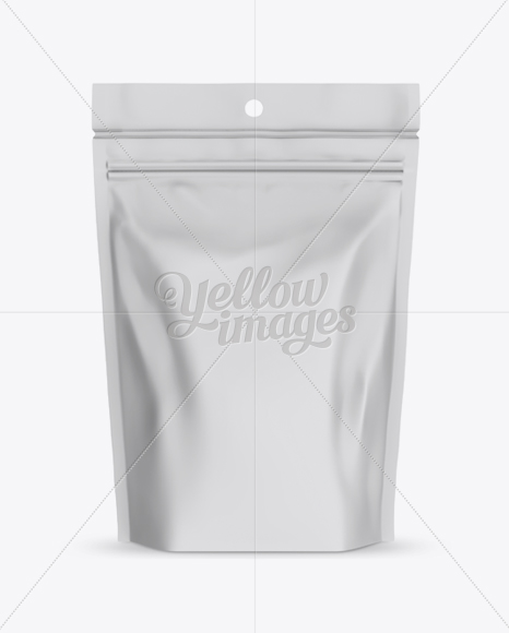 Matte Stand Up Pouch with Zipper Mockup