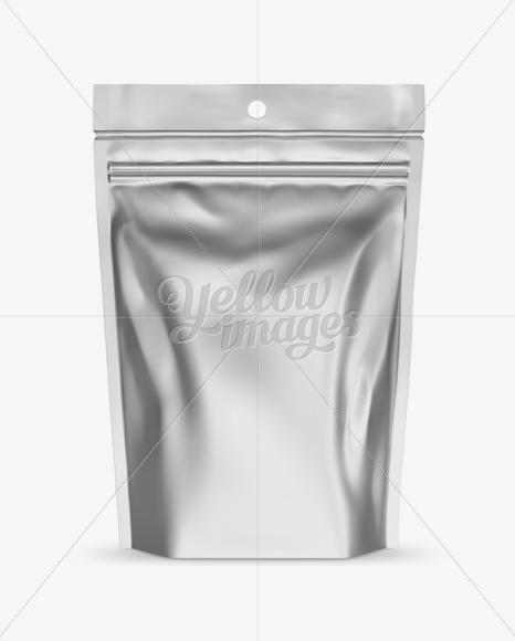 Metallic Stand Up Pouch with Zipper Mockup