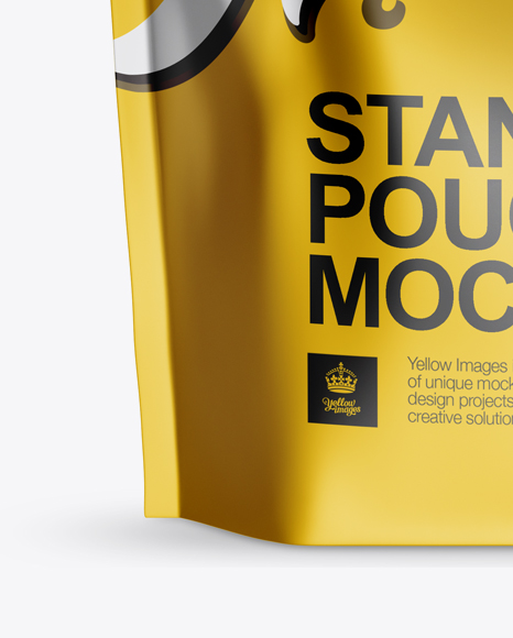 Metallic Stand Up Pouch with Zipper Mockup