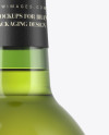 Green Glass Bottle With White Wine Mockup