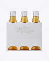 White Paper 3 Pack Beer Bottle Carrier Mockup