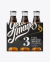 White Paper 3 Pack Beer Bottle Carrier Mockup