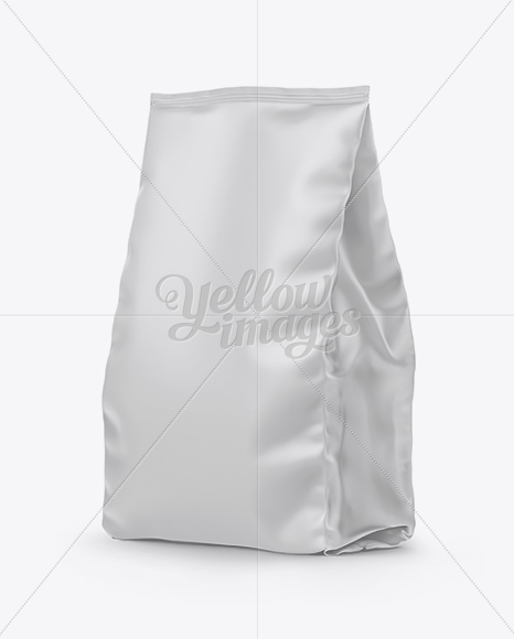 Matte Stand-up Bag Mockup - Half Side View