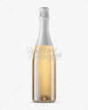 Clear Glass Champagne Bottle Mockup