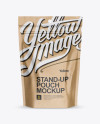 Kraft Stand Up Pouch with Zipper Mockup