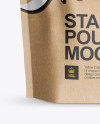 Kraft Stand Up Pouch with Zipper Mockup