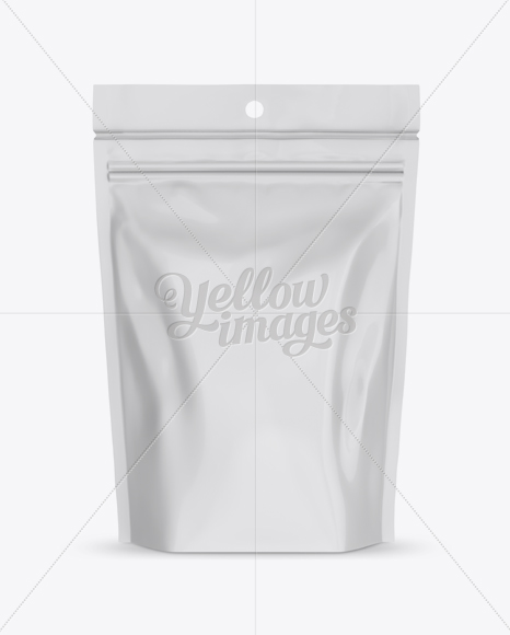 Glossy Stand Up Pouch with Zipper Mockup