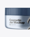 Metallic Cosmetic Jar Mockup - Front View