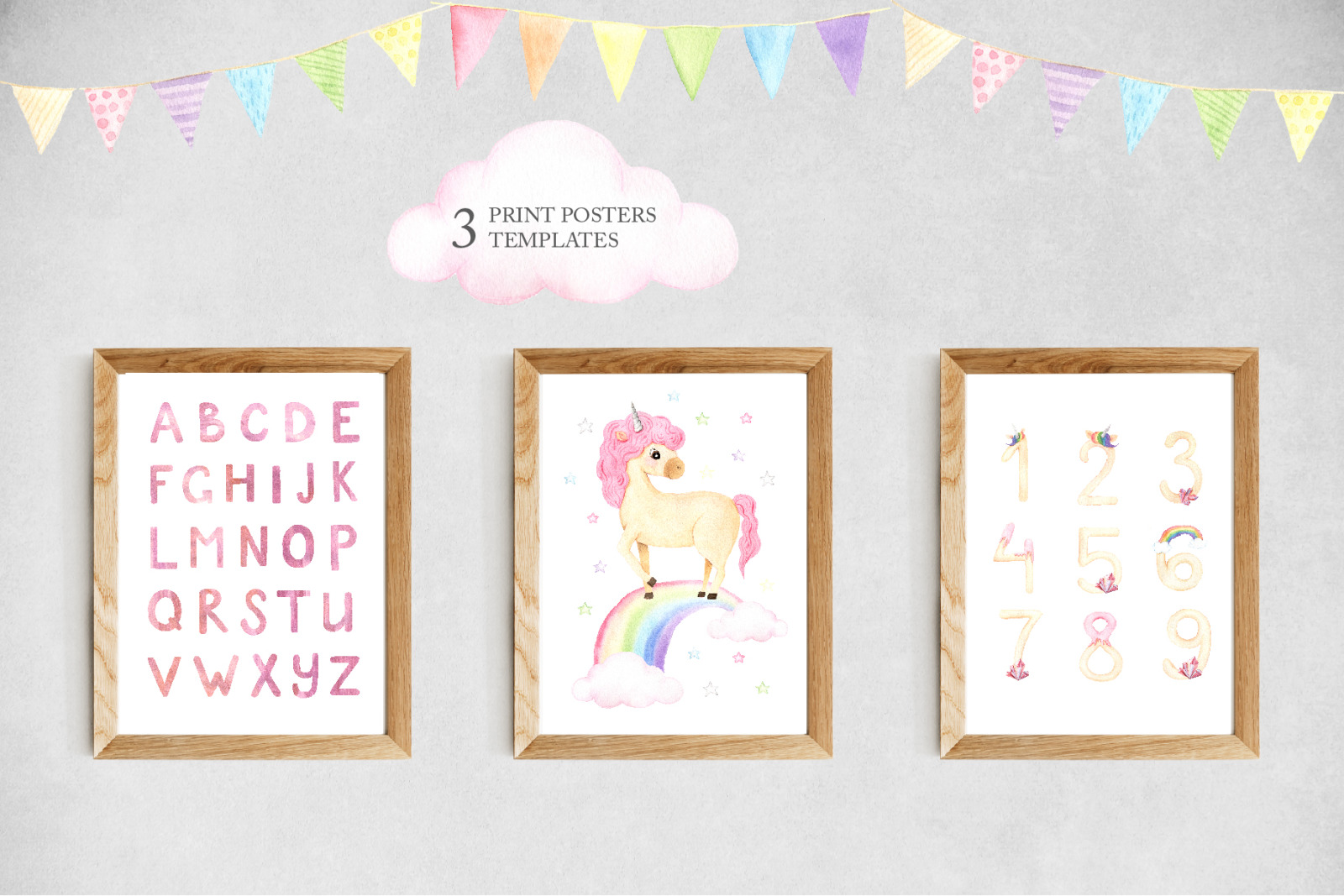 Watercolor Unicorns Set Vol.2 Watercolor Unicorns Set Vol.2