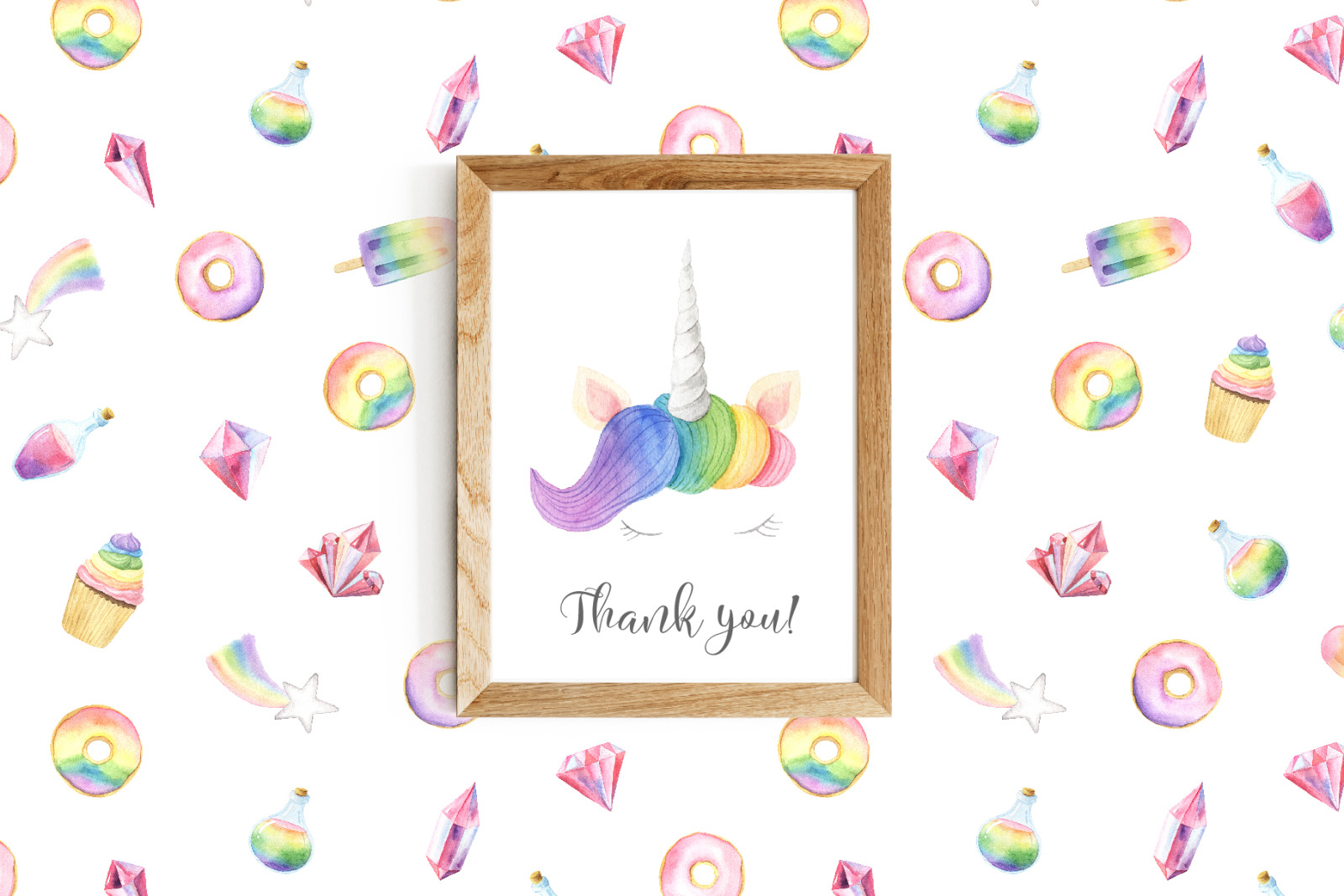 Watercolor Unicorns Set Vol.2 Watercolor Unicorns Set Vol.2