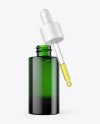 Green Glass Dropper Bottle Mockup