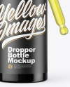 Green Glass Dropper Bottle Mockup