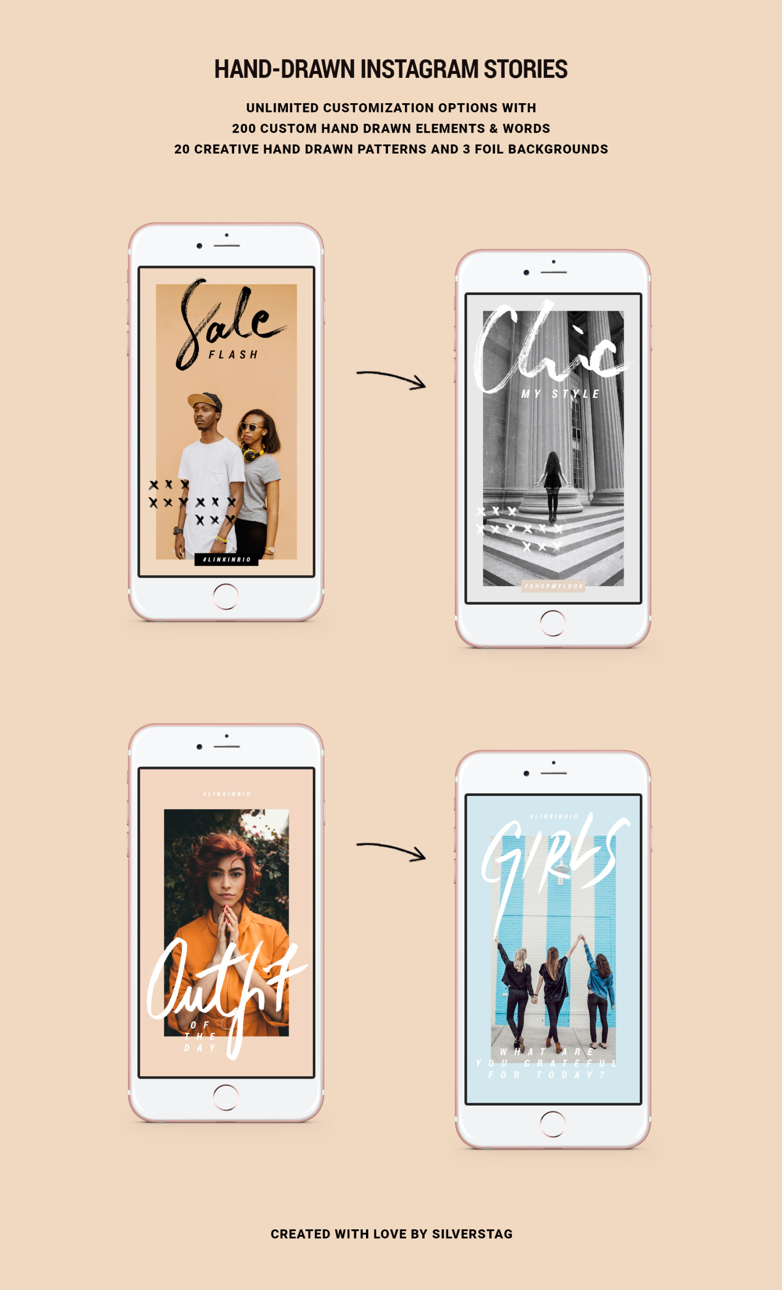 Rose Gold Instagram Stories Pack Rose Gold Instagram Stories Pack