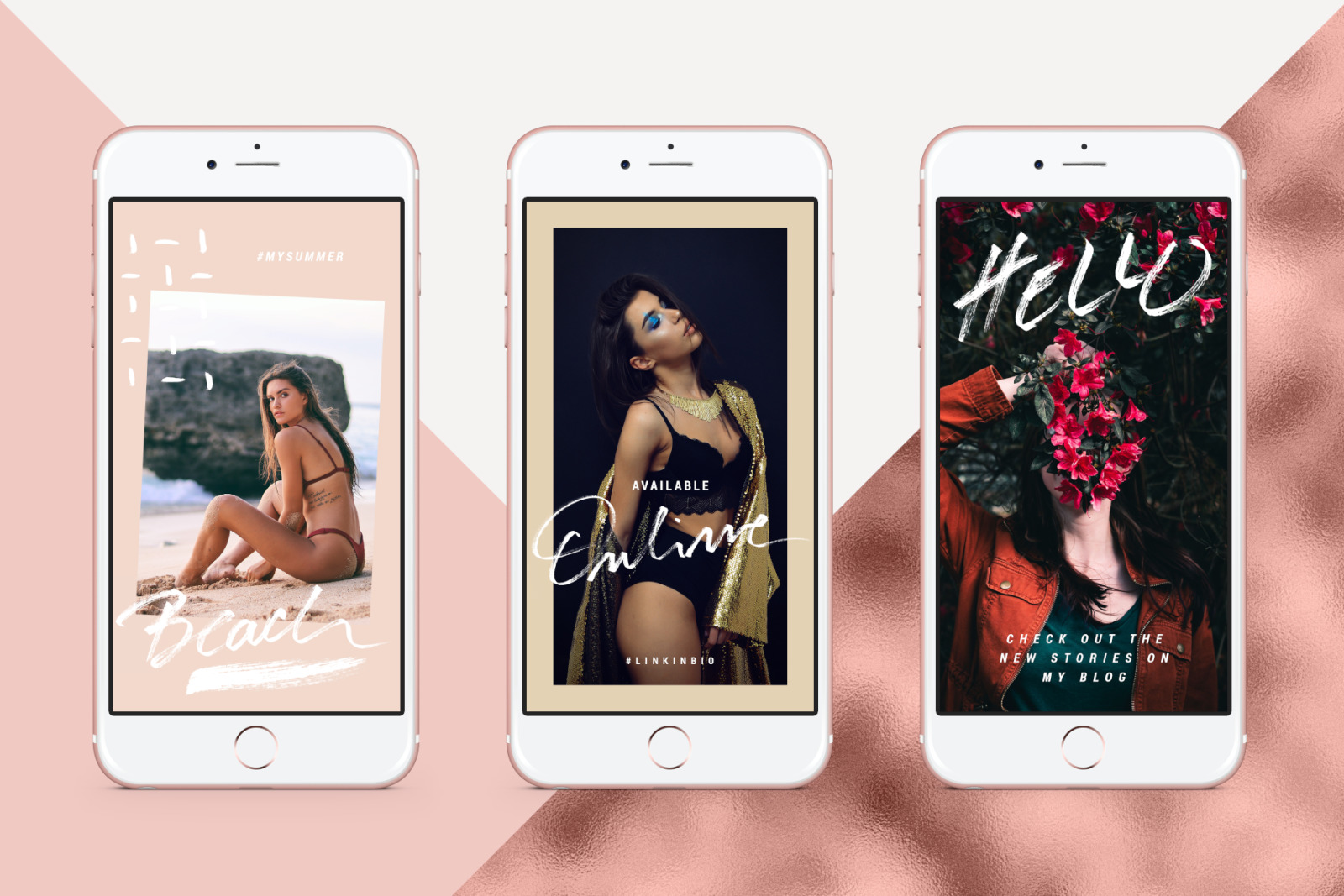 Rose Gold Instagram Stories Pack Rose Gold Instagram Stories Pack
