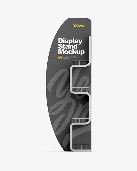 Metallic Display Stand Mockup - Sampling stand mockup