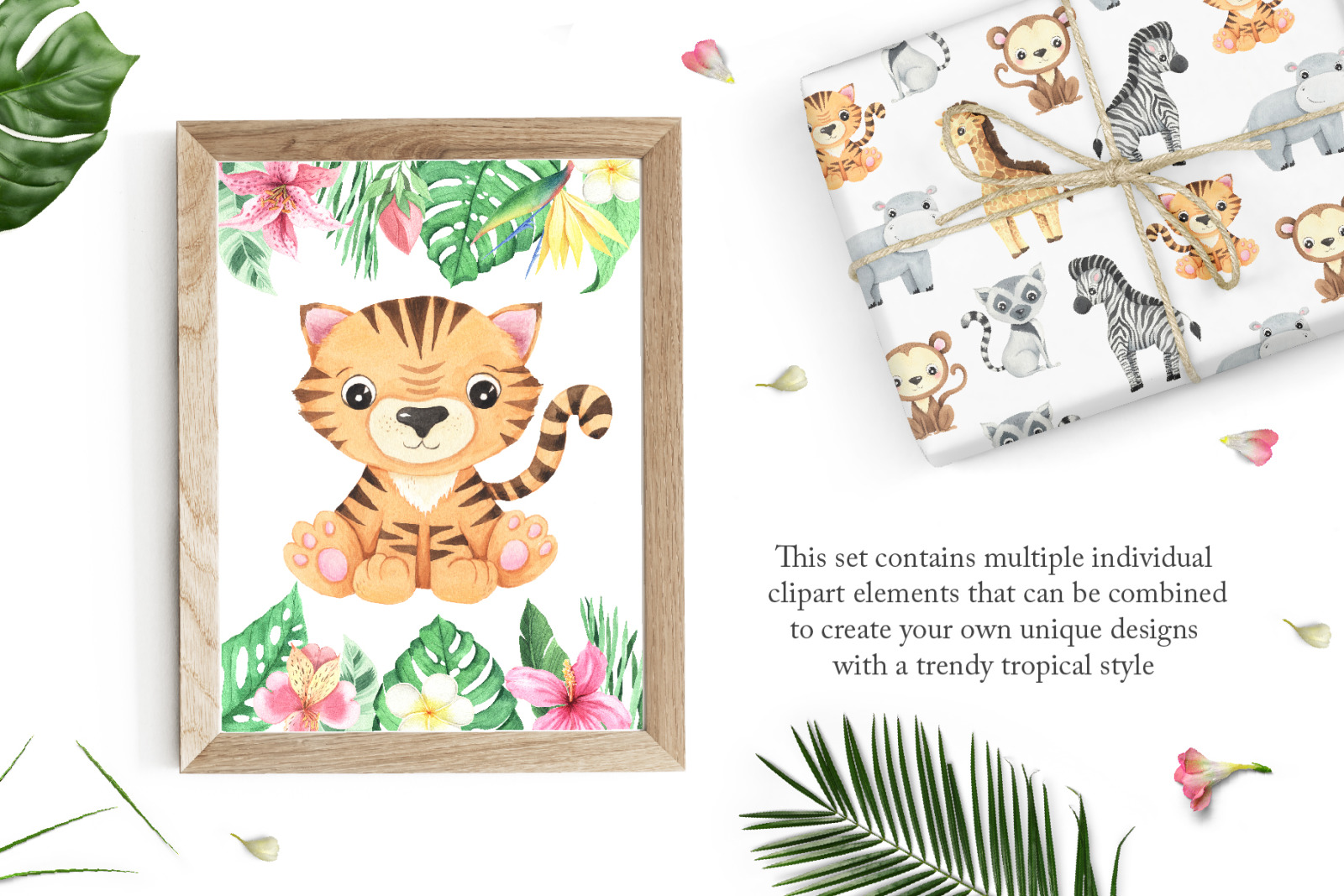 Watercolor Tropical Babies Set Watercolor Tropical Babies Set