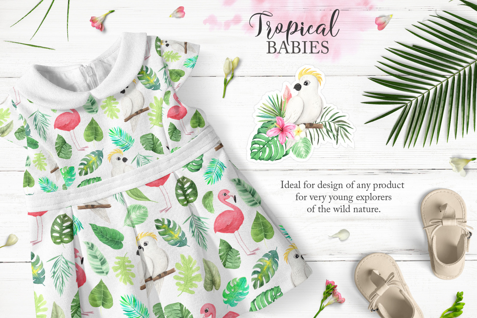 Watercolor Tropical Babies Set 3