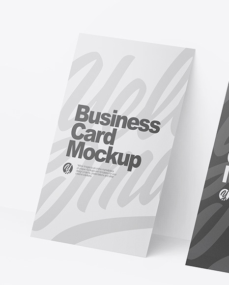 Three Paper Business Cards Mockup